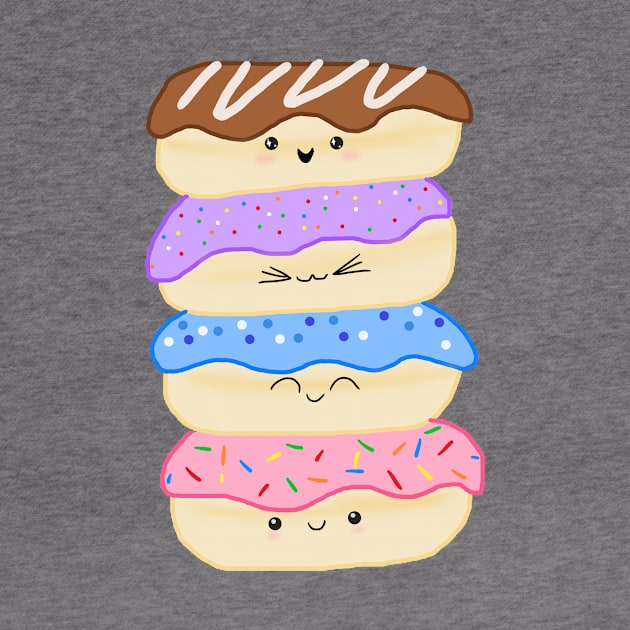 Chibi Kawaii Donuts by SolarCrush